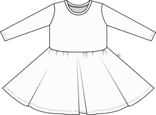 Millicent - Long Sleeve Basic Twirl Dress, Size: 2T
