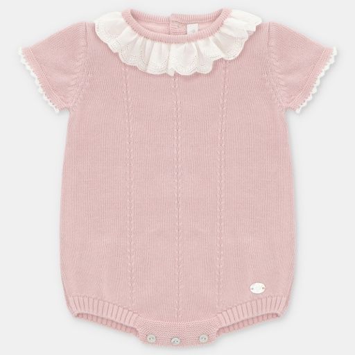 Rose Knit Romper, Size: 0M