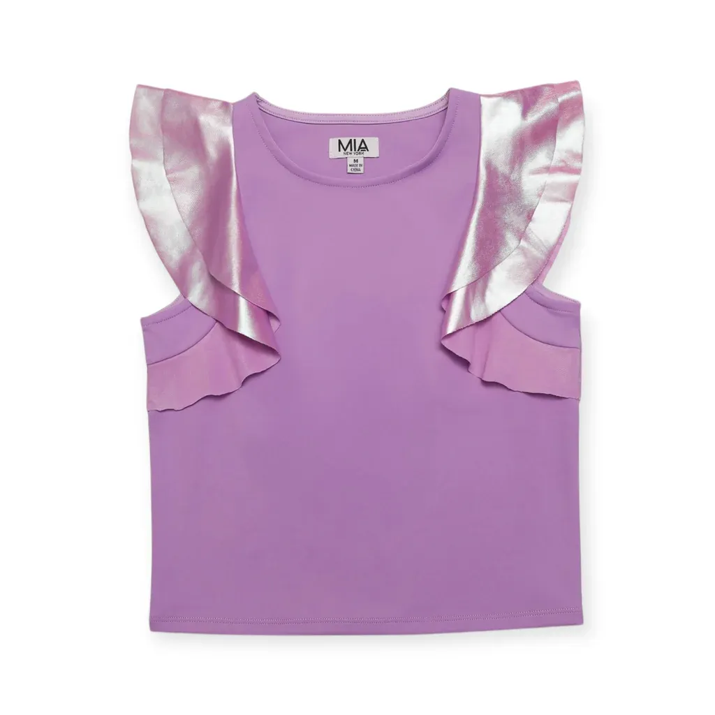 Purple Flutter Top