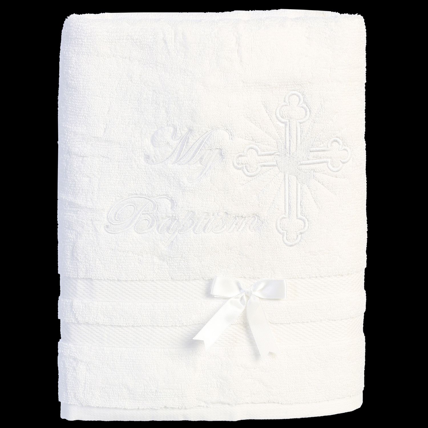 Christening Towel w/ Embroidered Cross