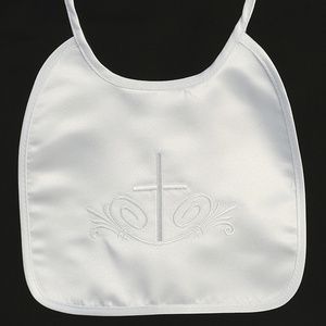 Satin Bib With Cross