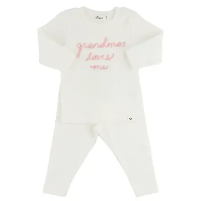 'GRANDMA LOVES ME' BABY RIB 2PC SET