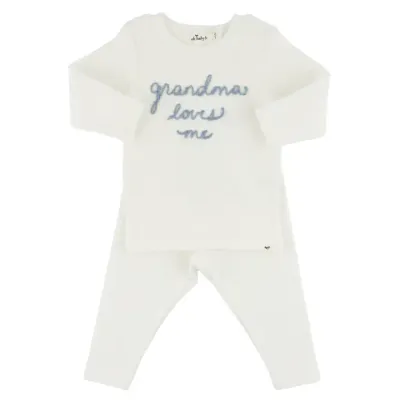 'GRANDMA LOVES ME' FOG BABY RIB 2PC SET
