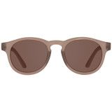 Cocoa Cloud Transparent Keyhole Sunglasses with Amber Lens