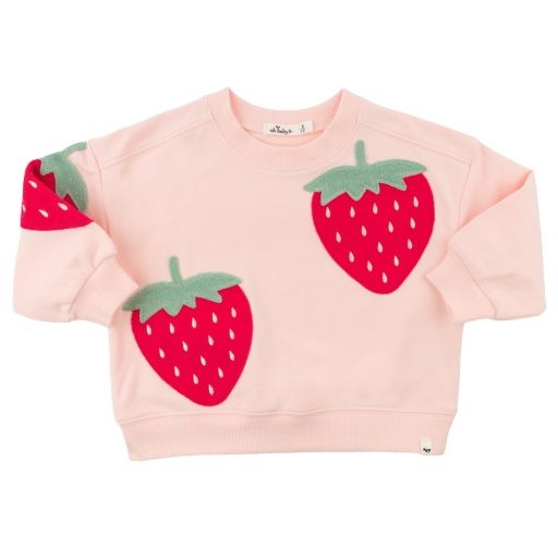 Strawberries 2 Pc Sweatshirt &amp; Short Set, Size: 6-12 mo