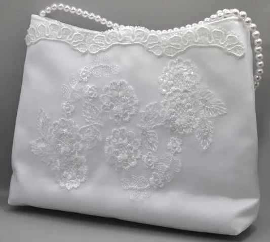 Satin Bag/Lace Applique