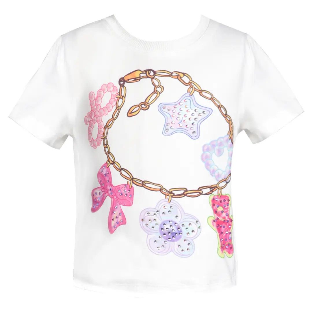 Charm Bracelet Print Top