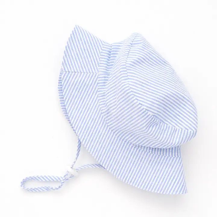 Seersucker Bucket Hat UPF 50+ with Adjustable Breakaway Strap