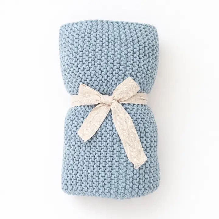 Garter Stitch Knit Baby Blanket