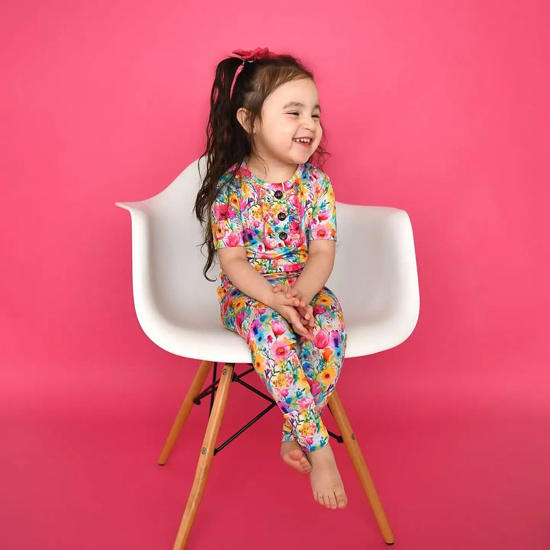 Ariana RUFFLE TWO PIECE Bamboo Floral Lounge Set