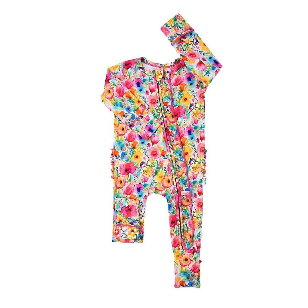 Ariana RUFFLE ZIP Bamboo One Piece Floral