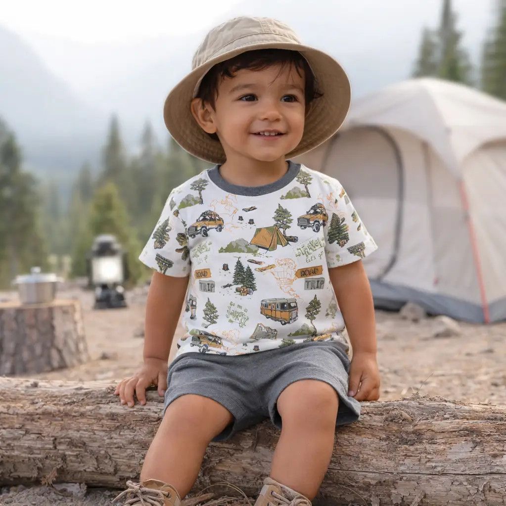 Trailblazer Bamboo T-Shirt &amp; Cotton Shorts Set