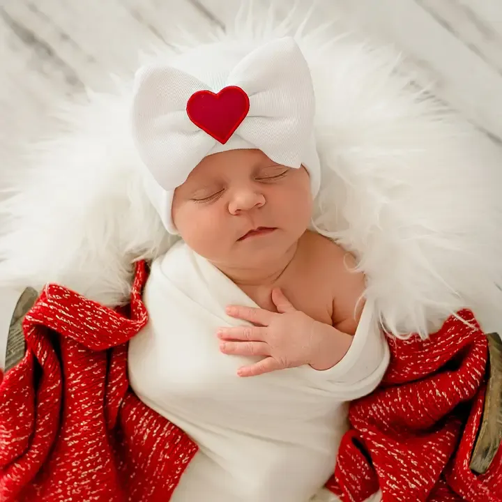 Baby Hat, Color: Heart, Size: NB