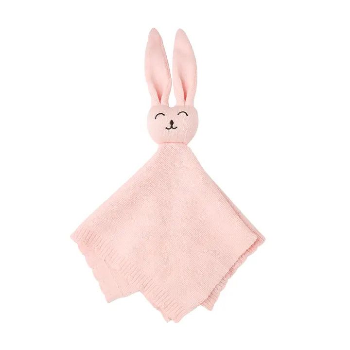 Knit Bunny Lovey, Color: Lt Pink