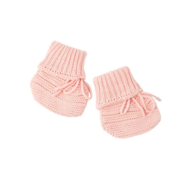 Light Pink Knit Booties Stretchy
