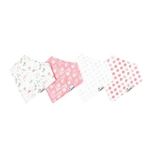 4 PACK BABY BANDANA BIBS - CLAIRE, Color: CLAIRE, Size: One Size