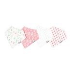 4 PACK BABY BANDANA BIBS - CLAIRE