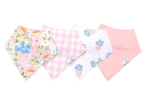 4 PACK BABY BANDANA BIBS - PENELOPE, Color: PENELOPE, Size: One Size