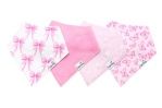 4 PACK BABY BANDANA BIBS - BOW MY GOSH