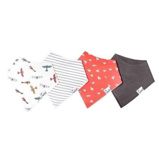 4 PACK BABY BANDANA BIBS - ACE, Color: ACE, Size: One Size