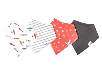 4 PACK BABY BANDANA BIBS - ACE