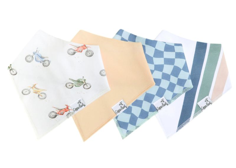 4 PACK BABY BANDANA BIBS - RYDER