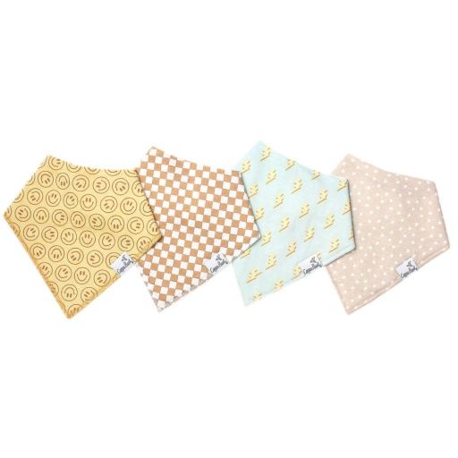 4 PACK BABY BANDANA BIBS - VANCE, Color: VANCE, Size: One Size