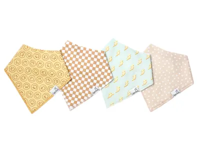 4 PACK BABY BANDANA BIBS - VANCE