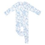 BAMBOO CONVERTIBLE ZIP-UP FOOTIE PAJAMA - VINTAGE CARNIVAL