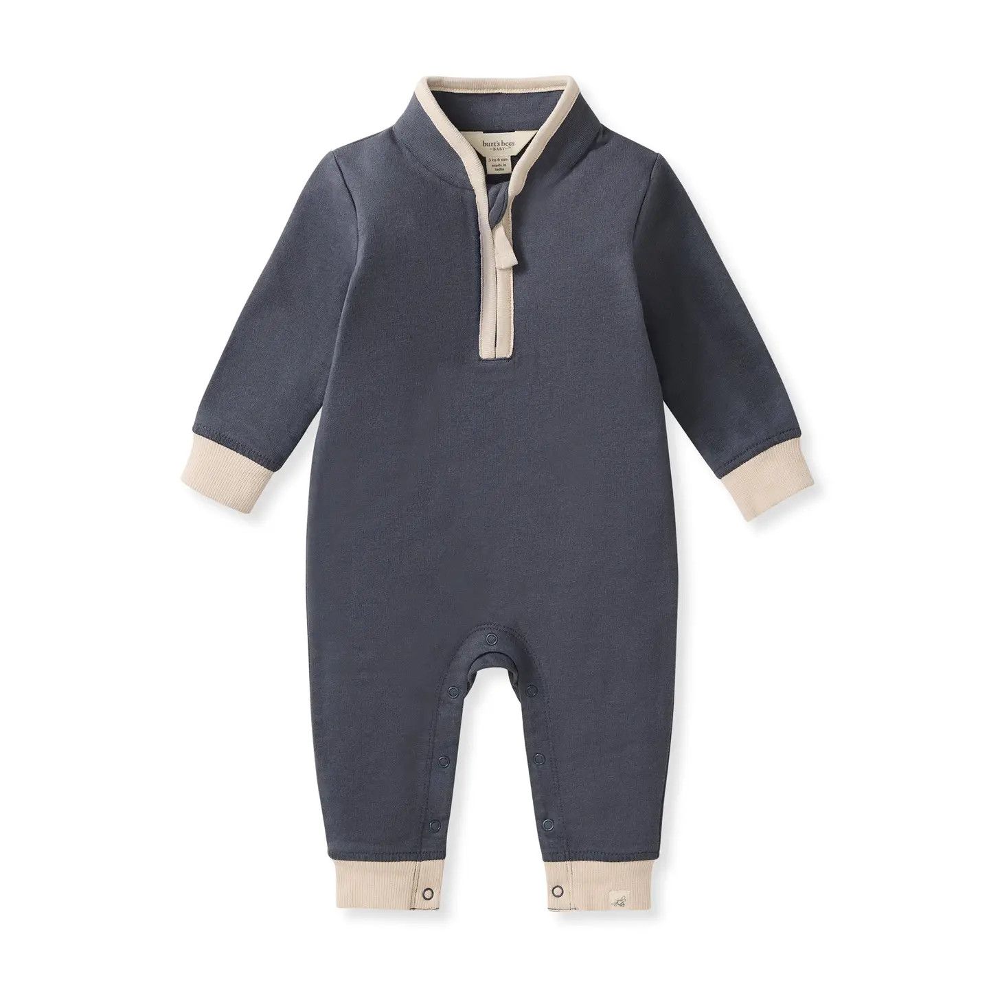 Navy Quarter Zip Jumpsuit