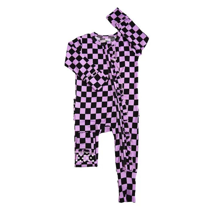 Hadley RUFFLE ZIP Bamboo Halloween Checks