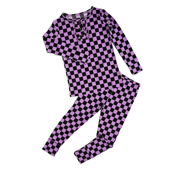 Hadley RUFFLE TWO PIECE Bamboo Halloween Checks