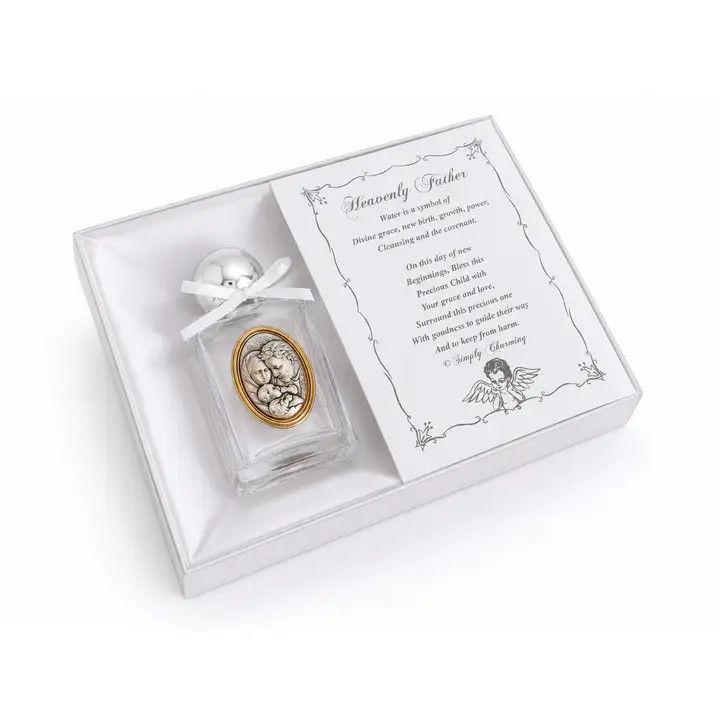 Baptism Holy Water Bottle/White Bow