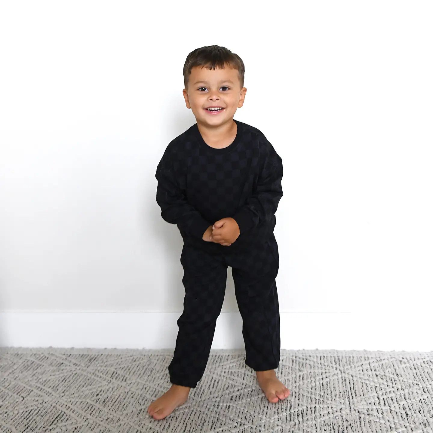 Frankie 2 Pc Black Check Set
