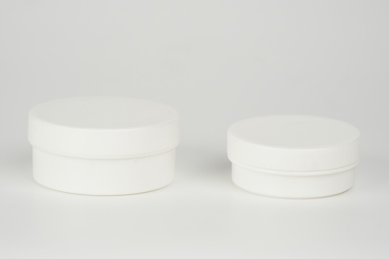 Round Tub Jar All White