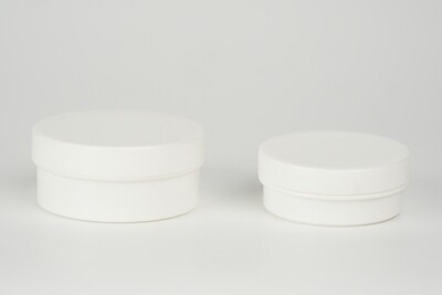 Round Tub Jar All White