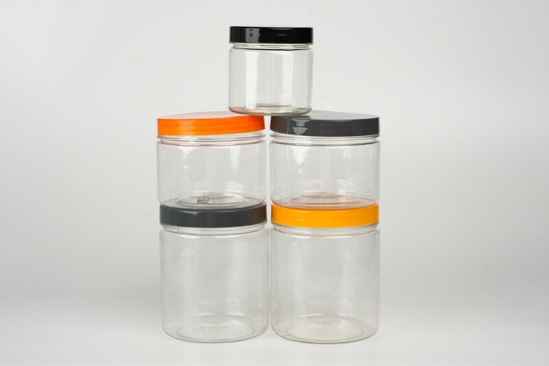 Pet Jar Short Colored Caps