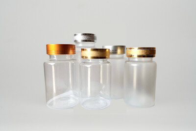 Round Medicine Bottle Metallic Cap
