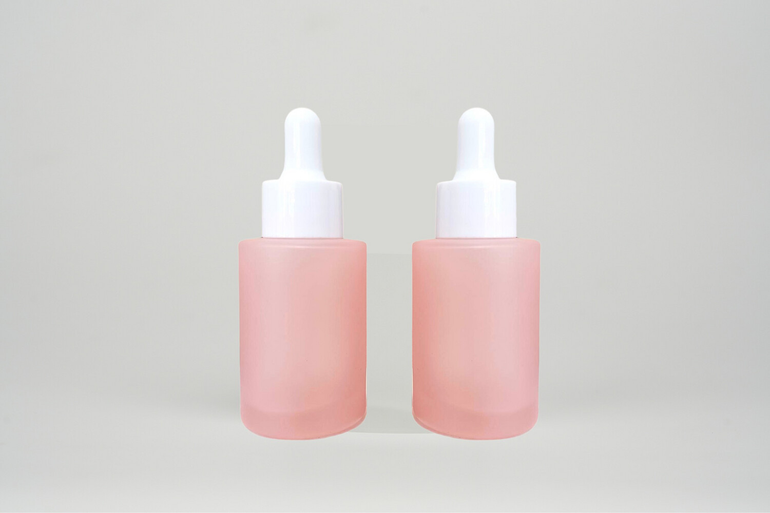 Glass Serum Bottle Frosted Pink
