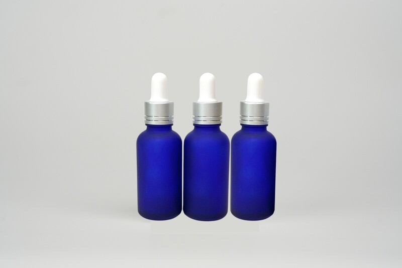 Glass Serum Bottle Matte Cobalt Blue