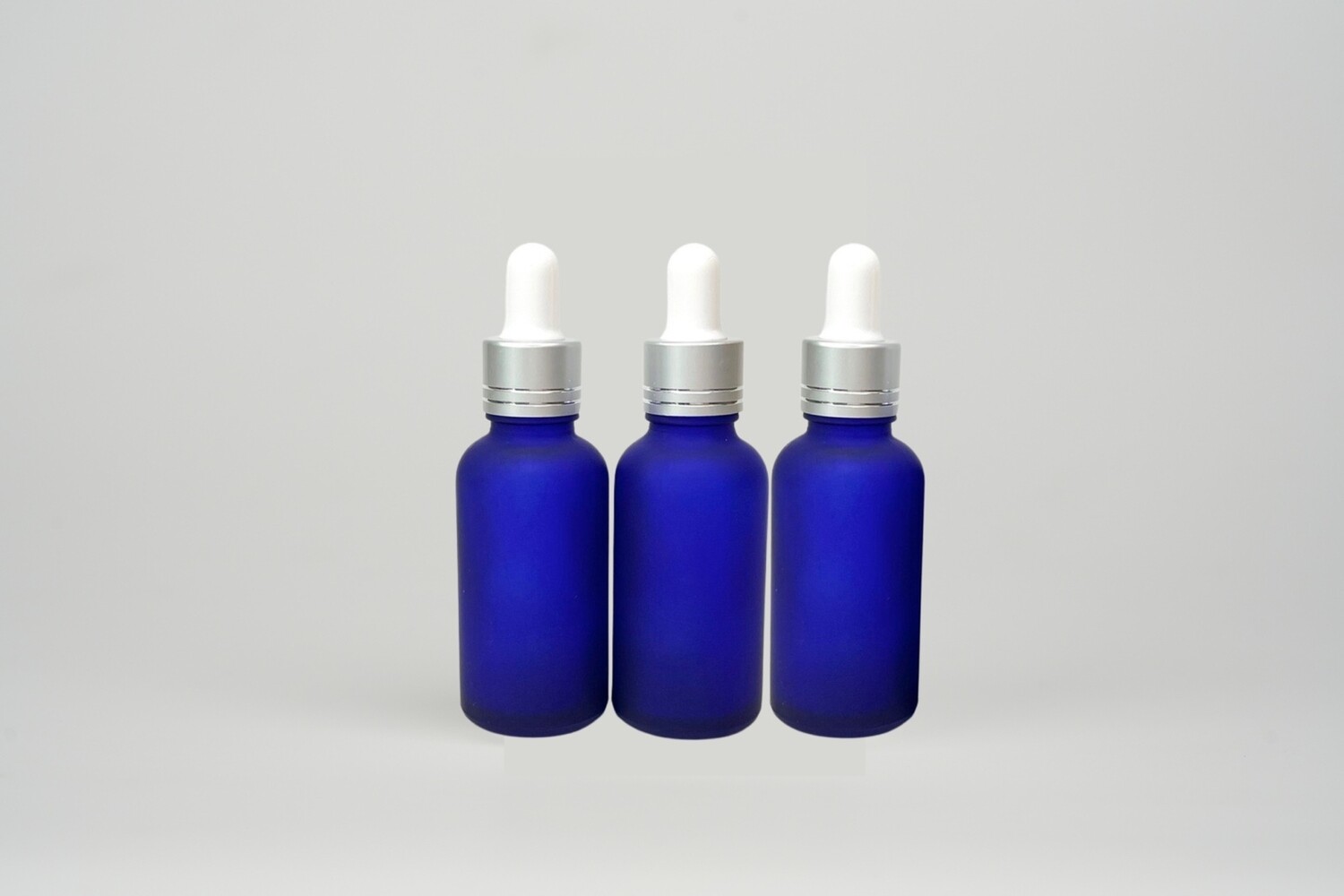 Glass Serum Bottle Matte Cobalt Blue