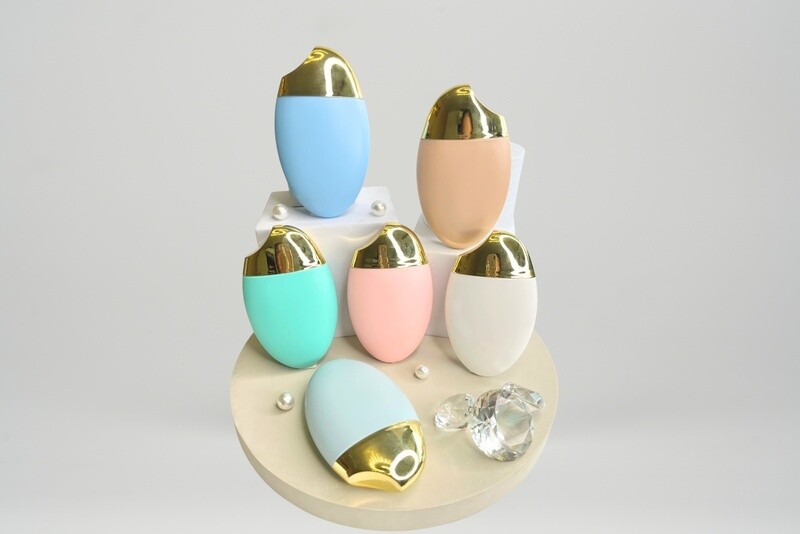 Matte Egg Shape Tube + Gold &amp; Silver Cap