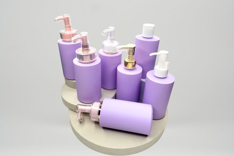 Wide Cylindrical Bottle Sandblast Finish