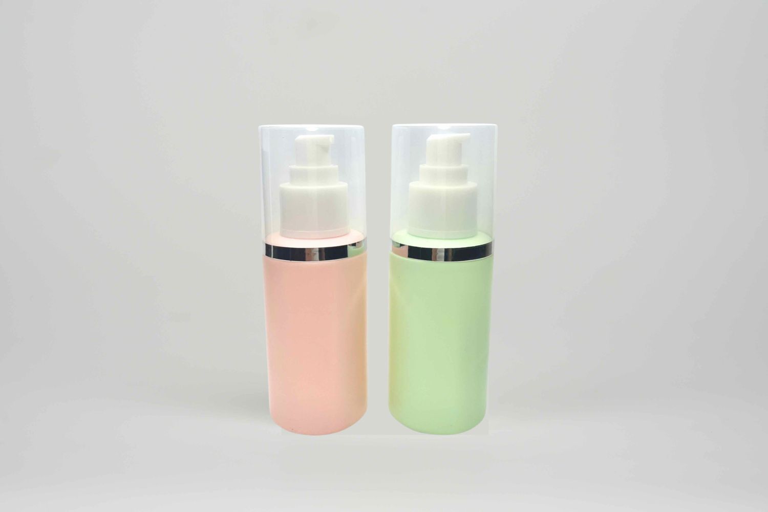 Gel Pump Bottle Silver Lining Clear Overcap
