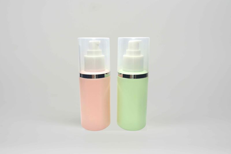 Gel Pump Bottle Silver Lining Clear Overcap