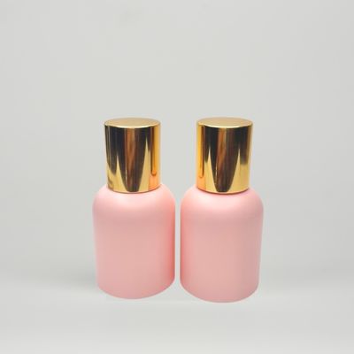 Matte Pink Toner Bottle with UV Gold Cap