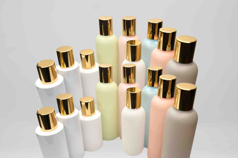 Soft Finish Bottle + Tubular Bottle with UV Gold Cap