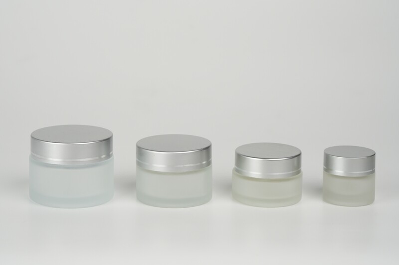 Frosted Glass Cream Jar