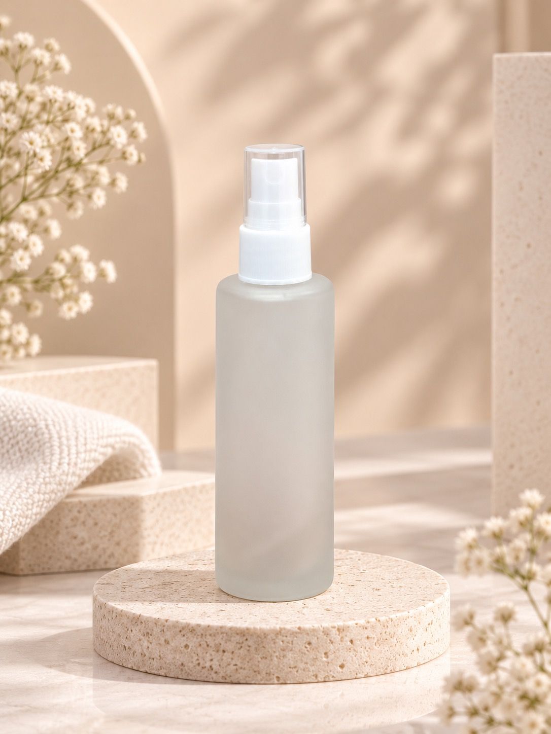 Mist Spray Frosted Glass Bottle