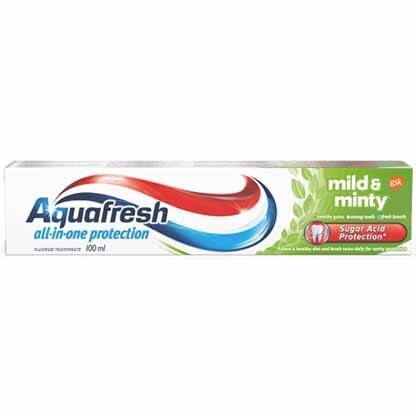 Aquafresh Toothpaste 4 Green 100ml Mild &amp; Minty